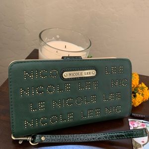 Nicole Lee Beckett monogram print wallet